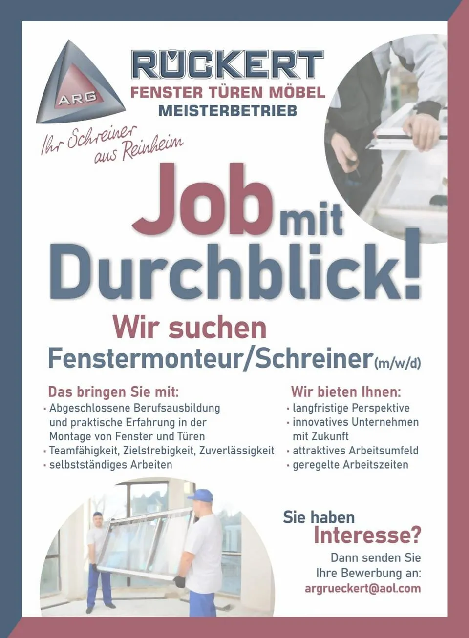 ARG Rückert – Schreinerei und Glaserei